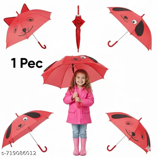 Angry brand New red Auto open Kids Umbrella for Sun Protection Rain Windproof Strong