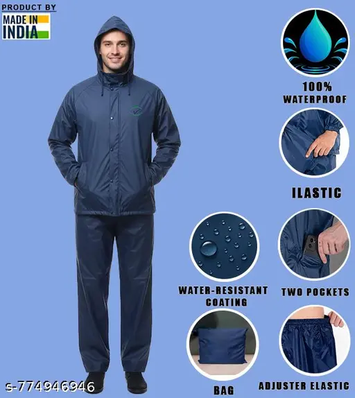 Raincoat for men blue